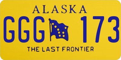 AK license plate GGG173