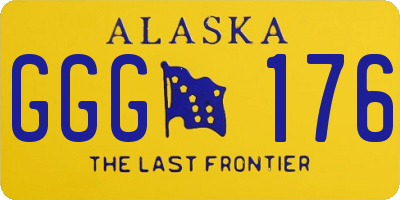 AK license plate GGG176