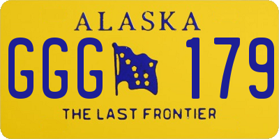 AK license plate GGG179