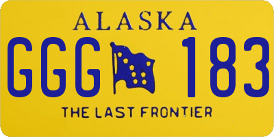 AK license plate GGG183
