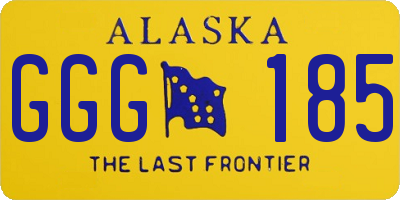 AK license plate GGG185