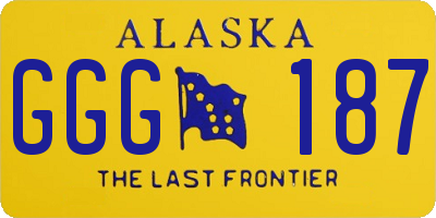 AK license plate GGG187