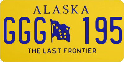 AK license plate GGG195
