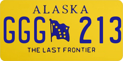 AK license plate GGG213