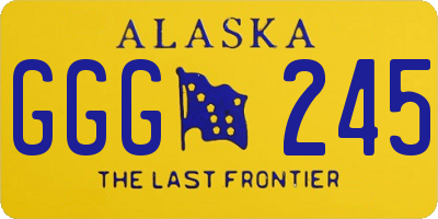 AK license plate GGG245