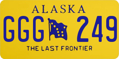 AK license plate GGG249