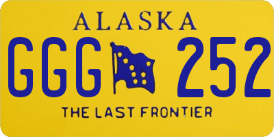 AK license plate GGG252