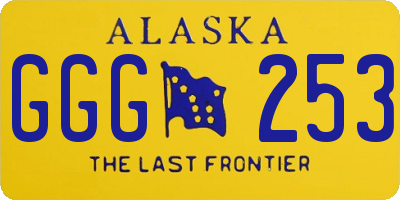 AK license plate GGG253