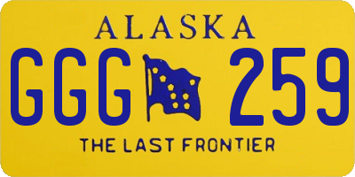 AK license plate GGG259