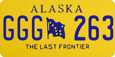 AK license plate GGG263