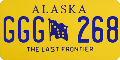 AK license plate GGG268