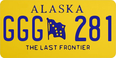 AK license plate GGG281