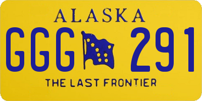 AK license plate GGG291