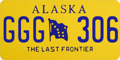 AK license plate GGG306