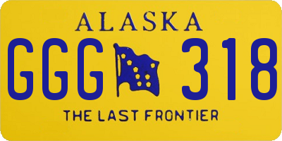 AK license plate GGG318