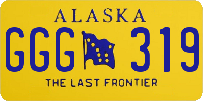 AK license plate GGG319