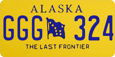 AK license plate GGG324