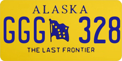 AK license plate GGG328