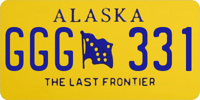 AK license plate GGG331