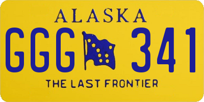 AK license plate GGG341