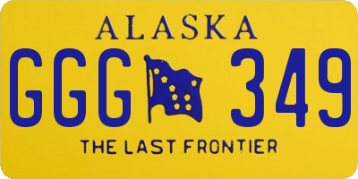 AK license plate GGG349