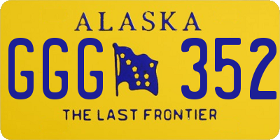 AK license plate GGG352