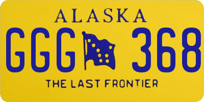 AK license plate GGG368
