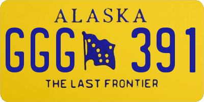 AK license plate GGG391