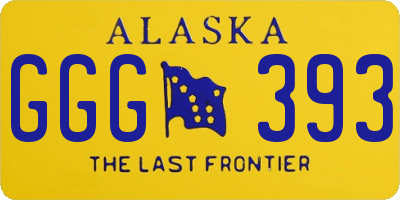 AK license plate GGG393