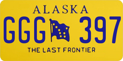 AK license plate GGG397