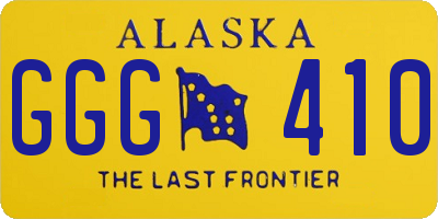 AK license plate GGG410