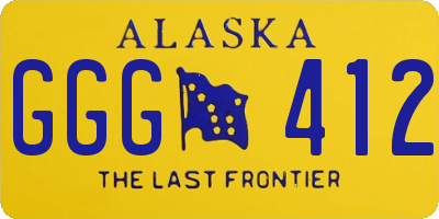 AK license plate GGG412