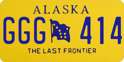 AK license plate GGG414