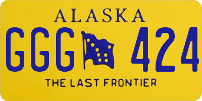 AK license plate GGG424