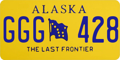 AK license plate GGG428