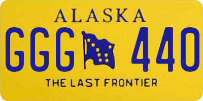 AK license plate GGG440