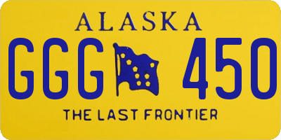 AK license plate GGG450