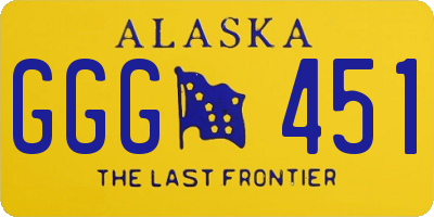 AK license plate GGG451