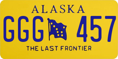 AK license plate GGG457