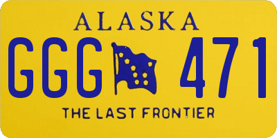 AK license plate GGG471