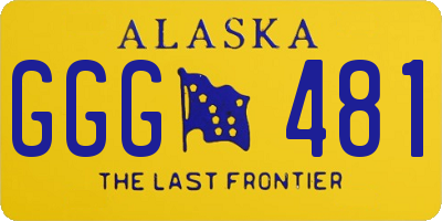 AK license plate GGG481