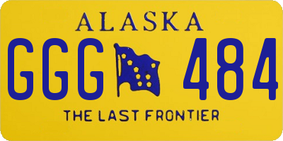 AK license plate GGG484