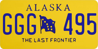 AK license plate GGG495