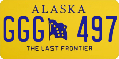 AK license plate GGG497