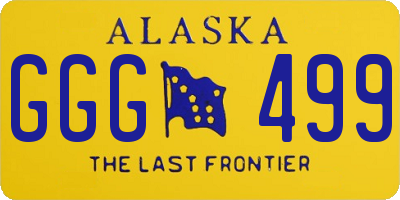 AK license plate GGG499