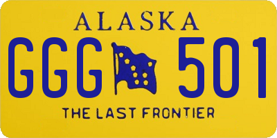 AK license plate GGG501