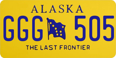AK license plate GGG505