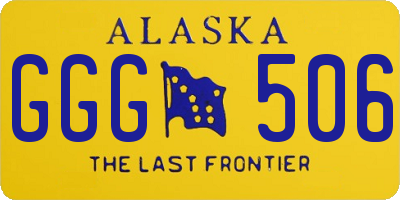AK license plate GGG506