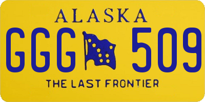 AK license plate GGG509