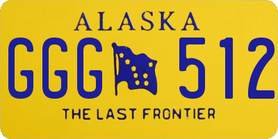AK license plate GGG512